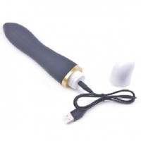 12-Speed Black Rechargeable Silicone Vibrator (LAST ONES AVAILABLE!)